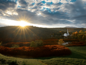 the mountains in Vermont.